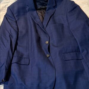 Jos. A. Bank Navy Plaid Blazer